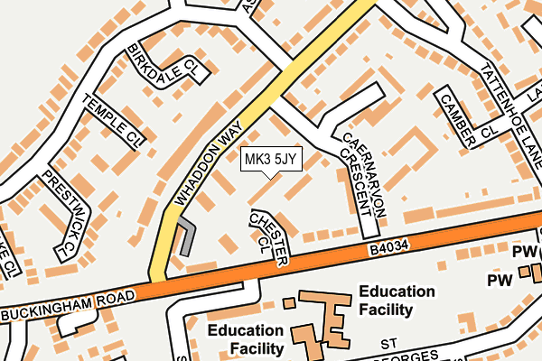 MK3 5JY map - OS OpenMap – Local (Ordnance Survey) MK3 5JY map - OS OpenMap – Local (Ordnance Survey)