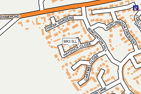 MK3 5LL map - OS OpenMap – Local (Ordnance Survey) MK3 5LL map - OS OpenMap – Local (Ordnance Survey)