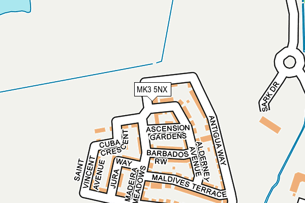 MK3 5NX map - OS OpenMap – Local (Ordnance Survey) MK3 5NX map - OS OpenMap – Local (Ordnance Survey)