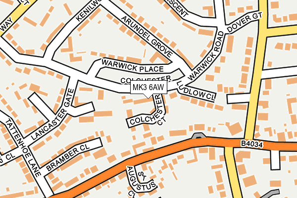MK3 6AW map - OS OpenMap – Local (Ordnance Survey) MK3 6AW map - OS OpenMap – Local (Ordnance Survey)
