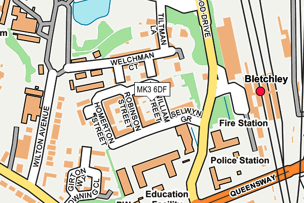 MK3 6DF map - OS OpenMap – Local (Ordnance Survey)