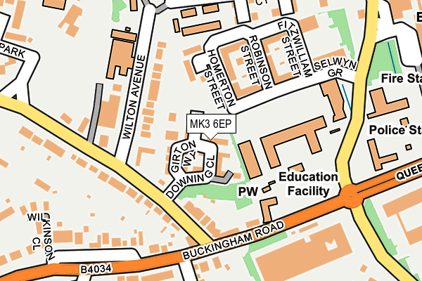 MK3 6EP map - OS OpenMap – Local (Ordnance Survey)