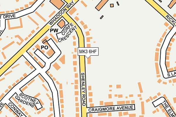 MK3 6HF map - OS OpenMap – Local (Ordnance Survey) MK3 6HF map - OS OpenMap – Local (Ordnance Survey)