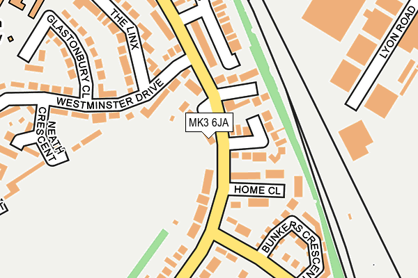MK3 6JA map - OS OpenMap – Local (Ordnance Survey) MK3 6JA map - OS OpenMap – Local (Ordnance Survey)
