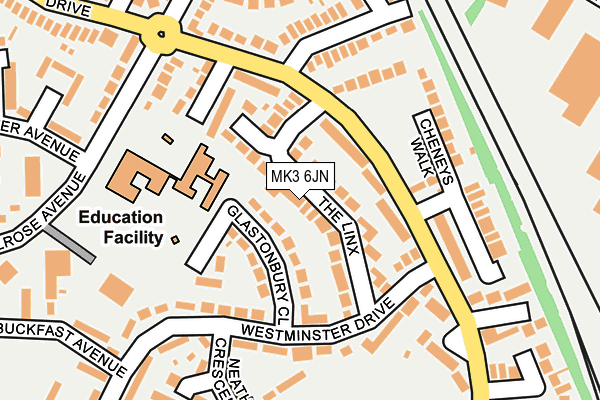 MK3 6JN map - OS OpenMap – Local (Ordnance Survey) MK3 6JN map - OS OpenMap – Local (Ordnance Survey)