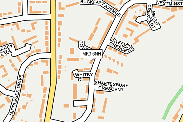 MK3 6NH map - OS OpenMap – Local (Ordnance Survey)