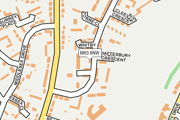 MK3 6NW map - OS OpenMap – Local (Ordnance Survey) MK3 6NW map - OS OpenMap – Local (Ordnance Survey)