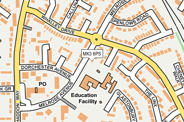 MK3 6PS map - OS OpenMap – Local (Ordnance Survey)