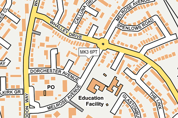 MK3 6PT map - OS OpenMap – Local (Ordnance Survey)