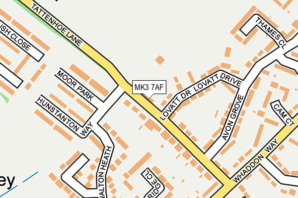 MK3 7AF map - OS OpenMap – Local (Ordnance Survey) MK3 7AF map - OS OpenMap – Local (Ordnance Survey)