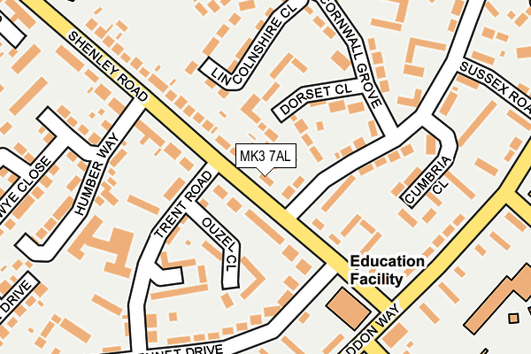 MK3 7AL map - OS OpenMap – Local (Ordnance Survey) MK3 7AL map - OS OpenMap – Local (Ordnance Survey)