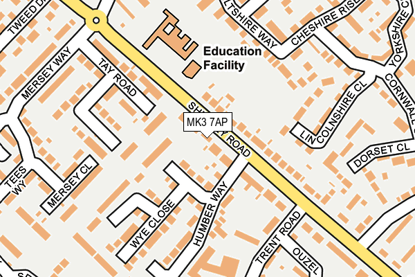 MK3 7AP map - OS OpenMap – Local (Ordnance Survey) MK3 7AP map - OS OpenMap – Local (Ordnance Survey)