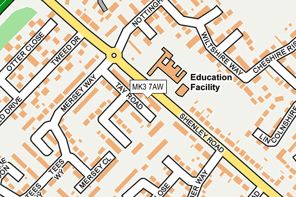 MK3 7AW map - OS OpenMap – Local (Ordnance Survey) MK3 7AW map - OS OpenMap – Local (Ordnance Survey)