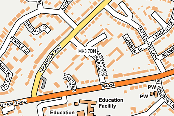 MK3 7DN map - OS OpenMap – Local (Ordnance Survey) MK3 7DN map - OS OpenMap – Local (Ordnance Survey)