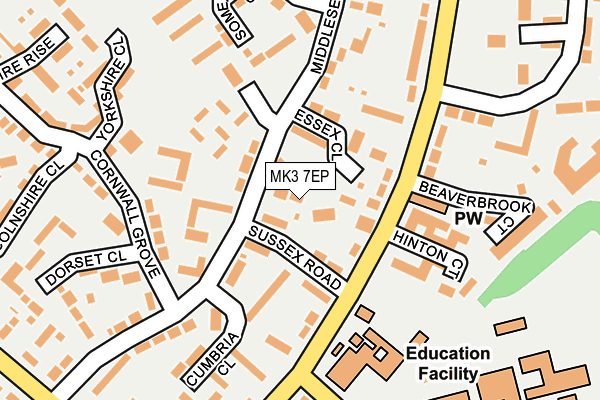 MK3 7EP map - OS OpenMap – Local (Ordnance Survey) MK3 7EP map - OS OpenMap – Local (Ordnance Survey)