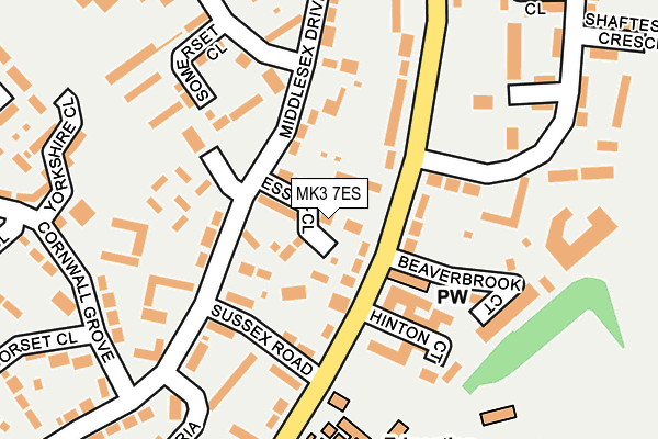 MK3 7ES map - OS OpenMap – Local (Ordnance Survey) MK3 7ES map - OS OpenMap – Local (Ordnance Survey)