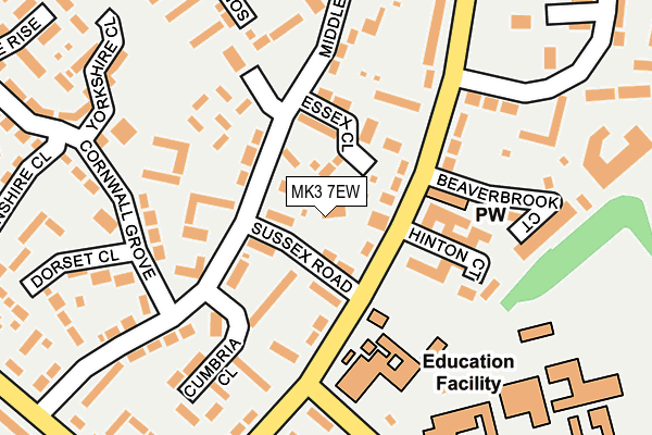 MK3 7EW map - OS OpenMap – Local (Ordnance Survey) MK3 7EW map - OS OpenMap – Local (Ordnance Survey)