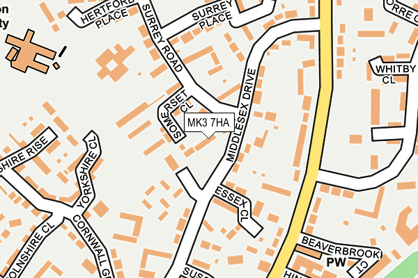 MK3 7HA map - OS OpenMap – Local (Ordnance Survey) MK3 7HA map - OS OpenMap – Local (Ordnance Survey)