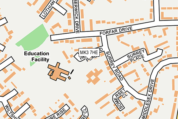 MK3 7HE map - OS OpenMap – Local (Ordnance Survey) MK3 7HE map - OS OpenMap – Local (Ordnance Survey)