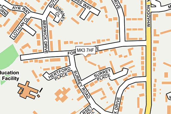 MK3 7HF map - OS OpenMap – Local (Ordnance Survey) MK3 7HF map - OS OpenMap – Local (Ordnance Survey)