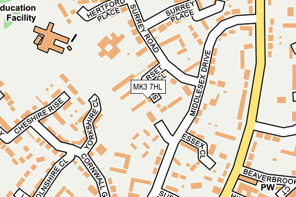 MK3 7HL map - OS OpenMap – Local (Ordnance Survey) MK3 7HL map - OS OpenMap – Local (Ordnance Survey)