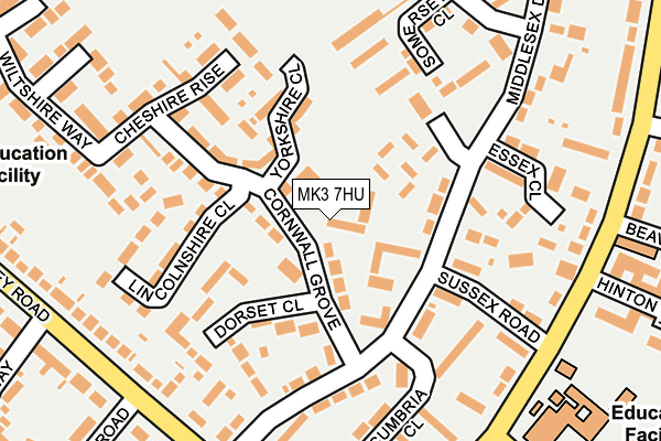 MK3 7HU map - OS OpenMap – Local (Ordnance Survey) MK3 7HU map - OS OpenMap – Local (Ordnance Survey)