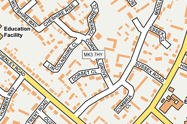 MK3 7HY map - OS OpenMap – Local (Ordnance Survey) MK3 7HY map - OS OpenMap – Local (Ordnance Survey)