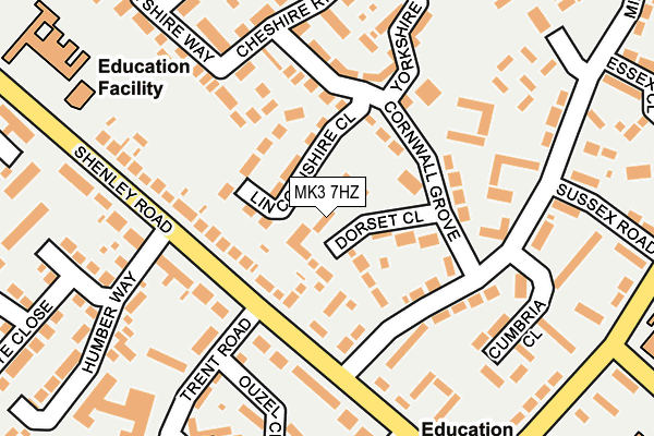 MK3 7HZ map - OS OpenMap – Local (Ordnance Survey) MK3 7HZ map - OS OpenMap – Local (Ordnance Survey)