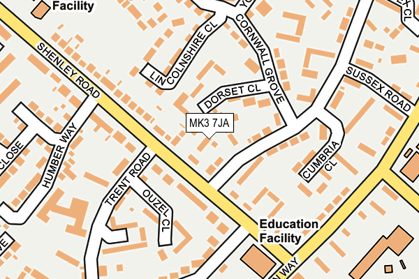 MK3 7JA map - OS OpenMap – Local (Ordnance Survey) MK3 7JA map - OS OpenMap – Local (Ordnance Survey)