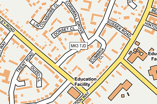 MK3 7JD map - OS OpenMap – Local (Ordnance Survey) MK3 7JD map - OS OpenMap – Local (Ordnance Survey)