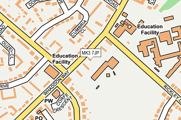 MK3 7JP map - OS OpenMap – Local (Ordnance Survey) MK3 7JP map - OS OpenMap – Local (Ordnance Survey)