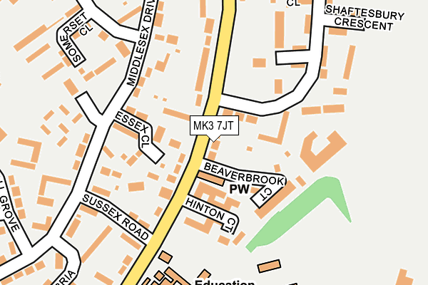 MK3 7JT map - OS OpenMap – Local (Ordnance Survey) MK3 7JT map - OS OpenMap – Local (Ordnance Survey)