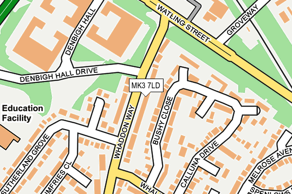 MK3 7LD map - OS OpenMap – Local (Ordnance Survey) MK3 7LD map - OS OpenMap – Local (Ordnance Survey)