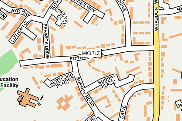 MK3 7LZ map - OS OpenMap – Local (Ordnance Survey) MK3 7LZ map - OS OpenMap – Local (Ordnance Survey)