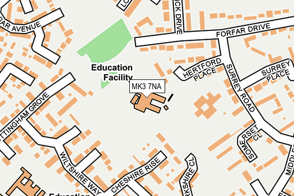MK3 7NA map - OS OpenMap – Local (Ordnance Survey) MK3 7NA map - OS OpenMap – Local (Ordnance Survey)
