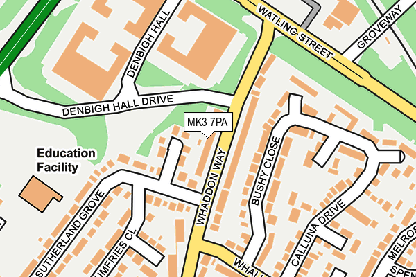 MK3 7PA map - OS OpenMap – Local (Ordnance Survey) MK3 7PA map - OS OpenMap – Local (Ordnance Survey)
