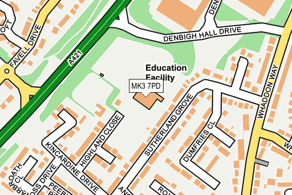 MK3 7PD map - OS OpenMap – Local (Ordnance Survey) MK3 7PD map - OS OpenMap – Local (Ordnance Survey)