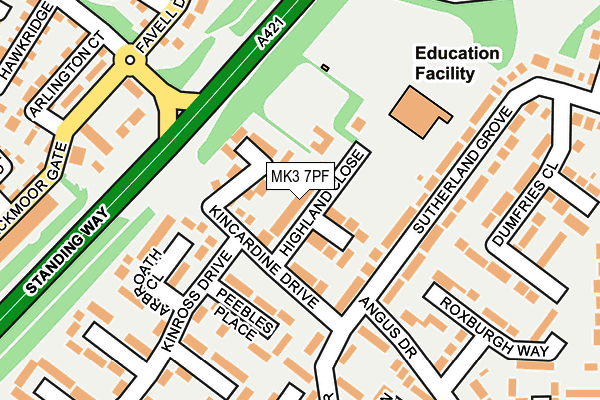 MK3 7PF map - OS OpenMap – Local (Ordnance Survey) MK3 7PF map - OS OpenMap – Local (Ordnance Survey)
