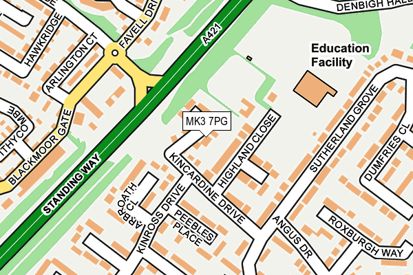 MK3 7PG map - OS OpenMap – Local (Ordnance Survey) MK3 7PG map - OS OpenMap – Local (Ordnance Survey)