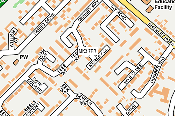 MK3 7PR map - OS OpenMap – Local (Ordnance Survey) MK3 7PR map - OS OpenMap – Local (Ordnance Survey)