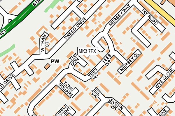 MK3 7PX map - OS OpenMap – Local (Ordnance Survey) MK3 7PX map - OS OpenMap – Local (Ordnance Survey)