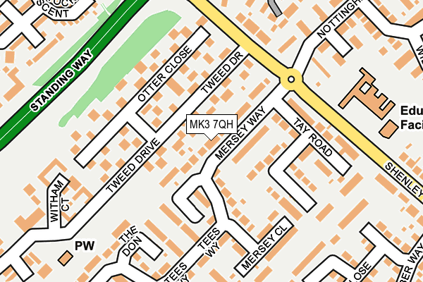 MK3 7QH map - OS OpenMap – Local (Ordnance Survey) MK3 7QH map - OS OpenMap – Local (Ordnance Survey)