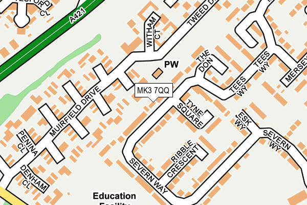 MK3 7QQ map - OS OpenMap – Local (Ordnance Survey) MK3 7QQ map - OS OpenMap – Local (Ordnance Survey)