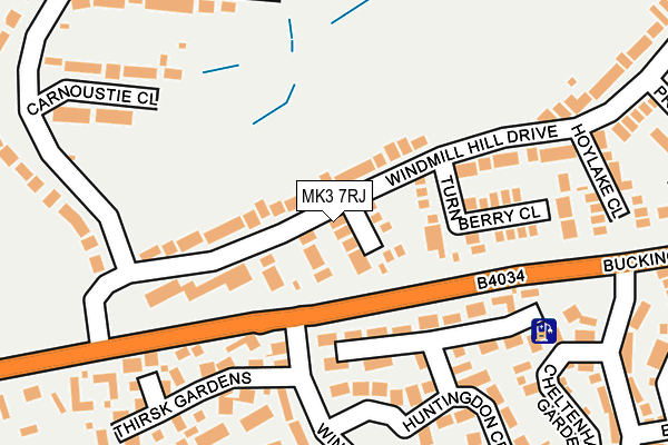MK3 7RJ map - OS OpenMap – Local (Ordnance Survey) MK3 7RJ map - OS OpenMap – Local (Ordnance Survey)