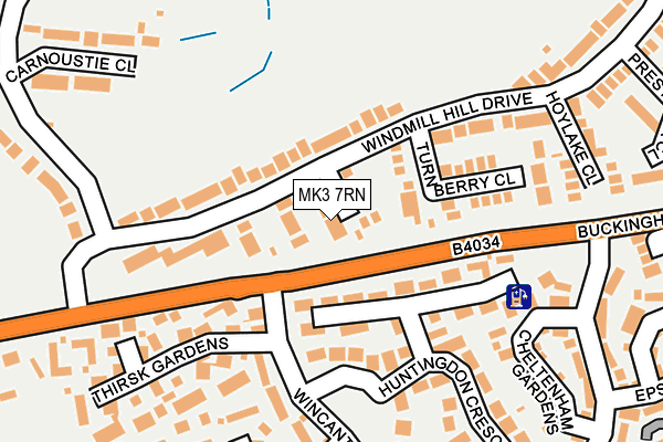 MK3 7RN map - OS OpenMap – Local (Ordnance Survey) MK3 7RN map - OS OpenMap – Local (Ordnance Survey)