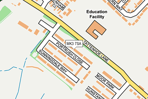 MK3 7SA map - OS OpenMap – Local (Ordnance Survey) MK3 7SA map - OS OpenMap – Local (Ordnance Survey)