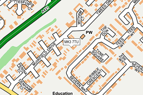 MK3 7TU map - OS OpenMap – Local (Ordnance Survey) MK3 7TU map - OS OpenMap – Local (Ordnance Survey)