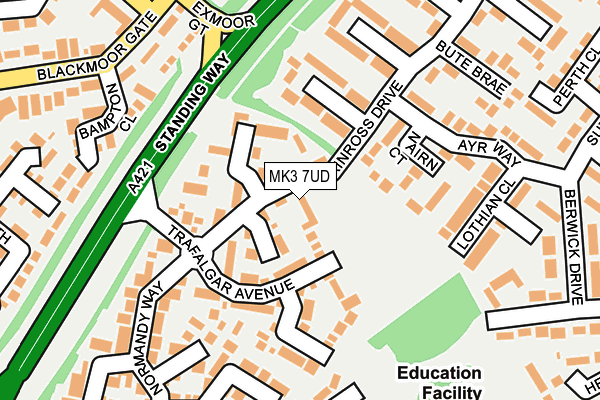 MK3 7UD map - OS OpenMap – Local (Ordnance Survey) MK3 7UD map - OS OpenMap – Local (Ordnance Survey)
