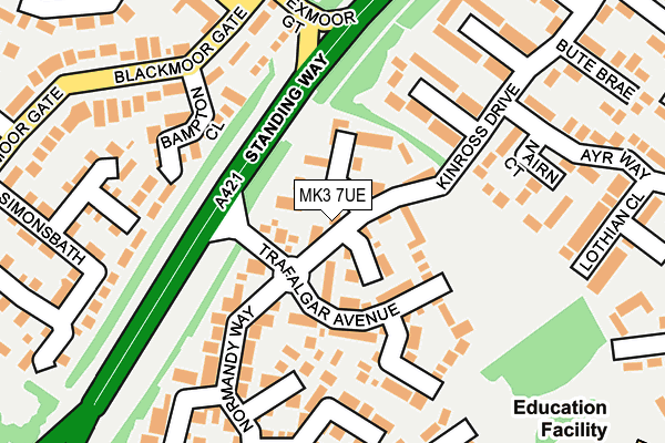 MK3 7UE map - OS OpenMap – Local (Ordnance Survey) MK3 7UE map - OS OpenMap – Local (Ordnance Survey)