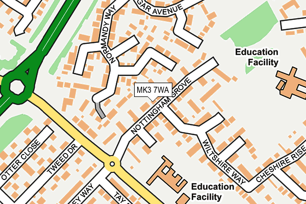 MK3 7WA map - OS OpenMap – Local (Ordnance Survey) MK3 7WA map - OS OpenMap – Local (Ordnance Survey)